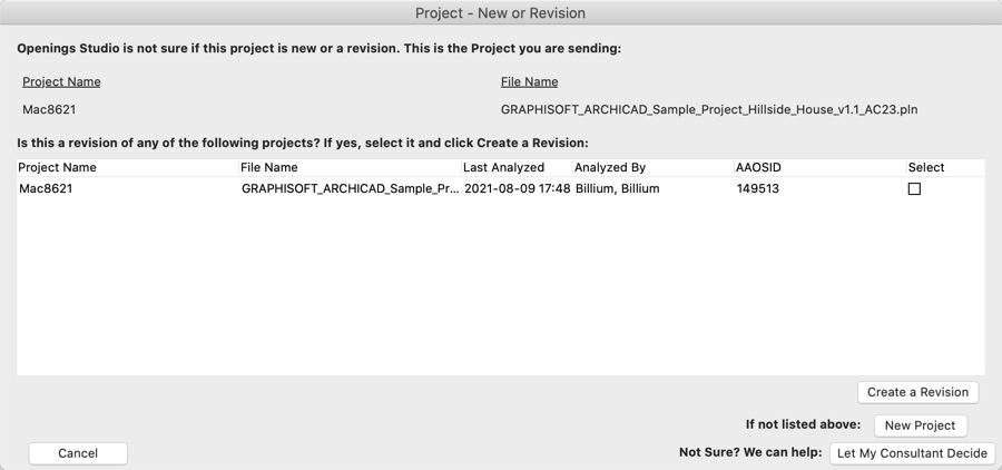 Archicad Revision prompt