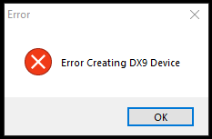 DirectX Error 1
