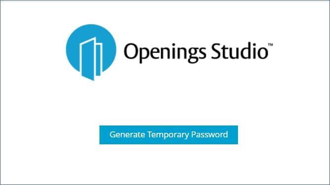 Click to generate a temporary password