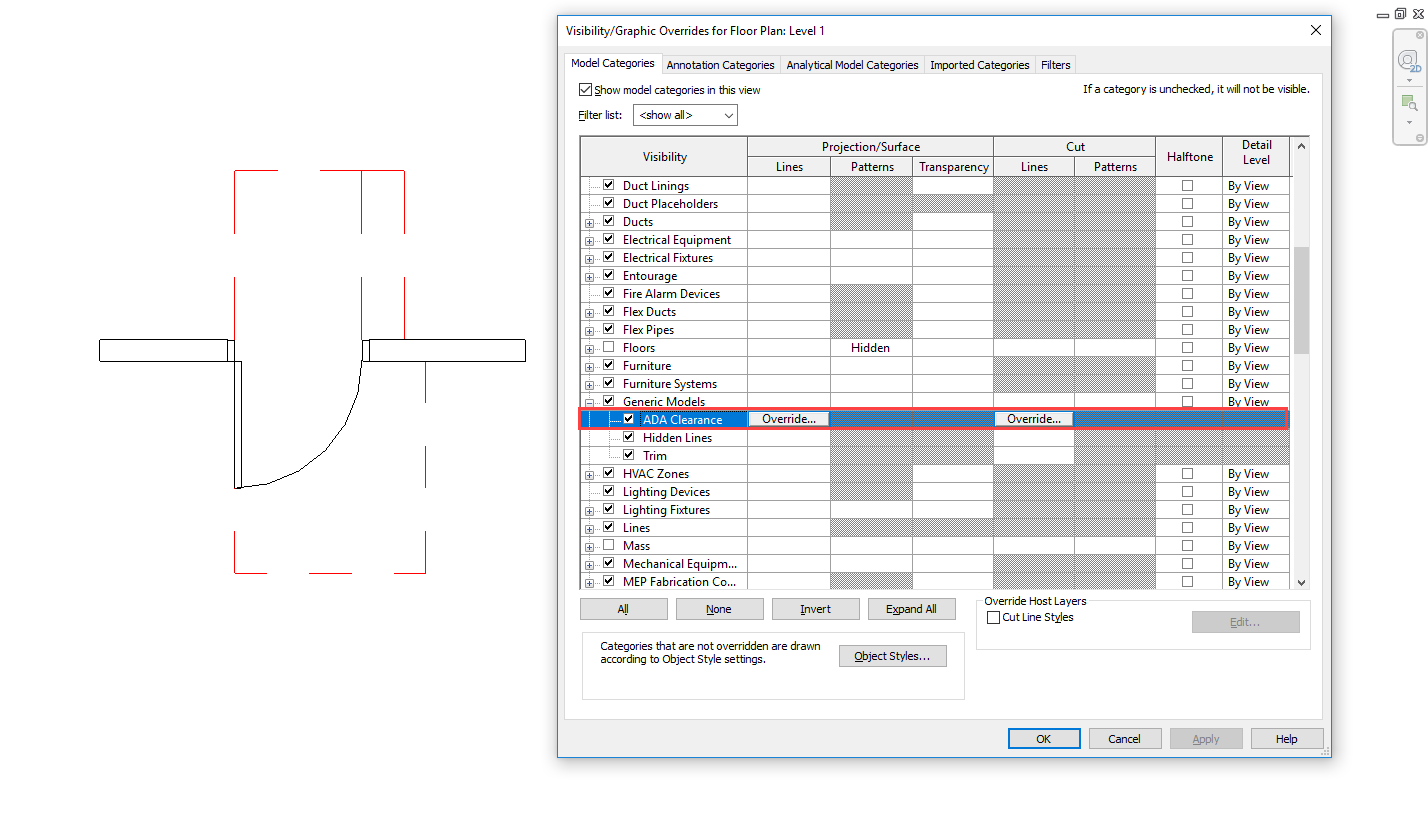 ADA Clearance Lines - Visibility Graphics 