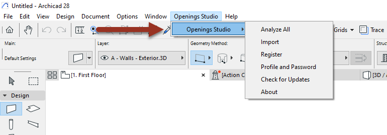 Archicad 28 Openings Studio plugin