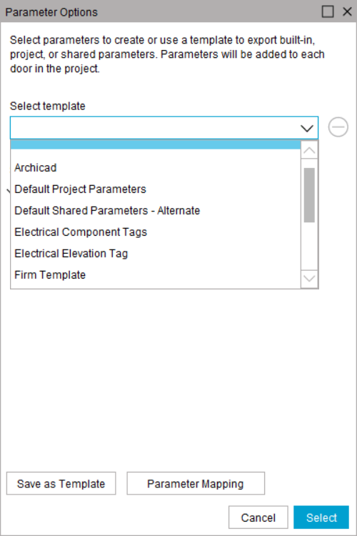 Archicad parameters