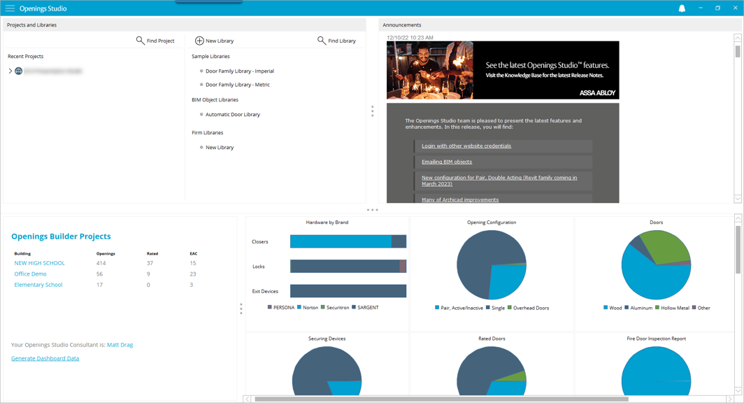 Contractor dashboard