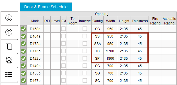 Editable door thickness example