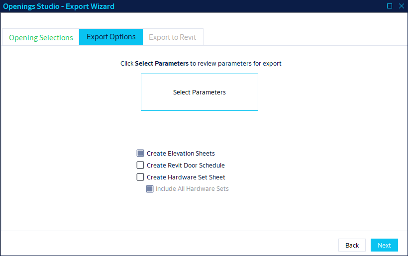Export Options