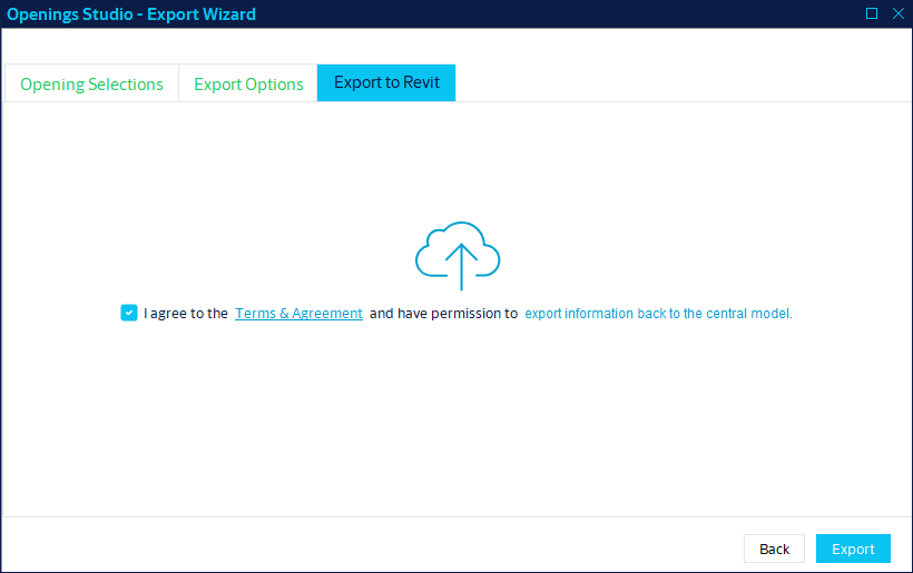 Export to Revit tab