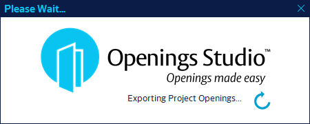 Exporting project openings