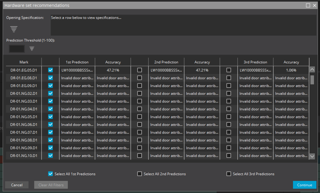 Hardware Set Recommender Results