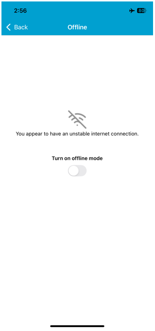 Offline mode prompt