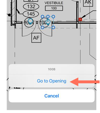 Go to Opening via a pin