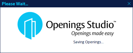 Saving openings message