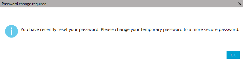 change password message