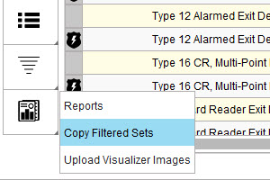 Copy filtered sets from the Door & Frame Schedule Toolbar.